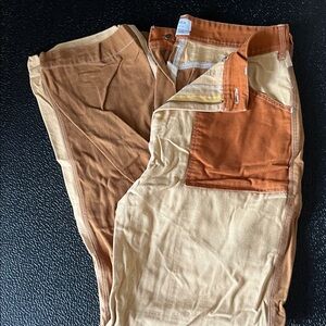 Rvca women’s Cargo Pants in Tan and Brown